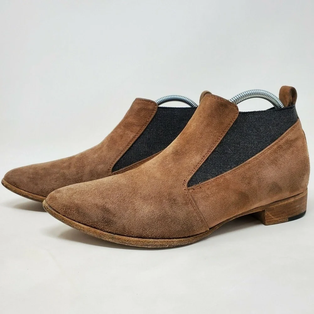Alberto Fermani Brown Suede Bootie Heels Size 36.5 (US 6.5)